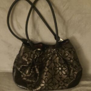 Brighton Black and Brown Floral Shoulder Bag